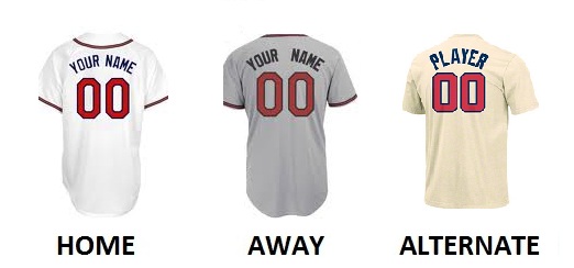 (image for) ATLANTA Pro Baseball Number Kit